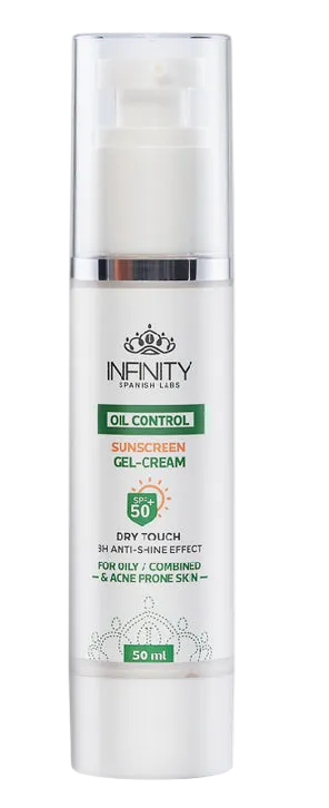 انفينيتي صن سكرين جل كريم اويل كنترول SPF 50+ لحماية البشرة الدهنية من الشمس 50 مل - Infinity Care