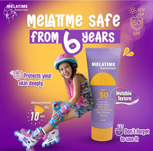 ميلاتايم صن اسكرين چل شفاف معامل حماية 50 مل - Melatime