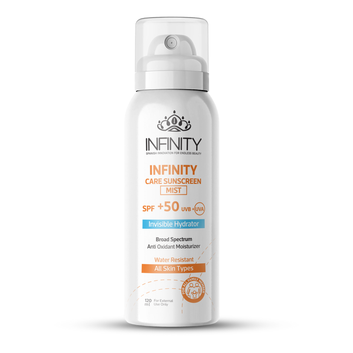 Infinity Mist Mask Infinity Mist Sunscreen Lotion (SPF 50) 120 ml - Infinity – Nefro Glow